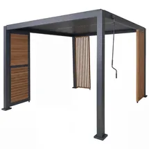 Mendler Pergola HWC-P65 1 Stück 3 x 3 m Grau