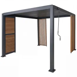 Mendler Pergola HWC-P65 1 Stück 3 x 3 m Grau