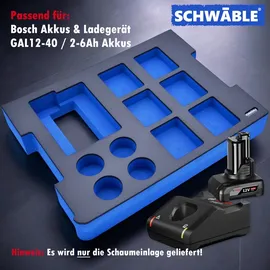 schwäble SCHWÄBLE® Schaumeinlage Schaumstoffeinlage f Bosch Akku-Starter-Set 12V GAL12-40