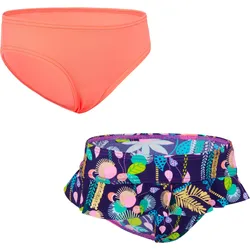 Bikini-Hose Bottom Madi LG100 Mädchen 2 Stück koralle bunt|fluoreszierendes korallenrosa 103-112cm 4-5J