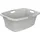 Rotho Wäschekorb Flowers 50 l grau 65,1 x 48,6 x 26,2 cm