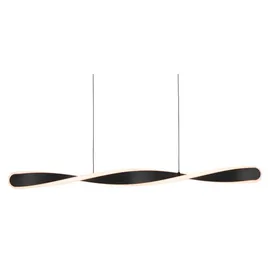 Novel Henderson 6-flg. 150 cm länglich schwarz