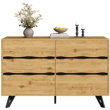 stilvora Sideboard 120 x 75,5 x 40 cm Beige