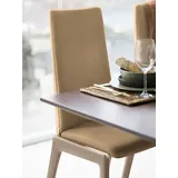 Polsterstuhl STRESSLESS "Laurel", braun (taupe paloma, walnuss), B:57cm H:105cm T:60cm, Leder PALOMA: PALOMA ist ein durchgefärbtes Semianilin-Möbelleder mit natürlicher Narbung., Stühle, Polsterstuhl, High Back, Größe M, mit abgerundeten Beinen in Walnuss