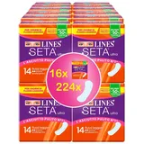 LINES SEIDE ULTRA FLUSS LEICHT, 16 Packungen mit je 14 Binden (224 Damenbinden)