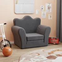 ZEYUAN Schlafsofa für Kinder Anthrazit Weich Plüsch, Loungesofa, Sofas & Couches, Relaxsofa, Couch für Wohnzimmer, Couch Mit - 357054