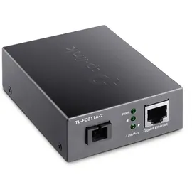 TP-Link TL-FC311A-2, Gigabit WDM Media-Konverter (Gigabit-RJ-45-Anschluss, Gigabit-SC-Glasfaseranschluss, Erweiterterung der Glasfaserdistanz bis zu 2 km)