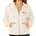 Zip Thru Sweatjacke Beige/Weiß L