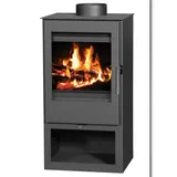 VICTORIA Parma mit Holzfach 5 kW Schwarz