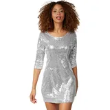 Tectake tectake® Pailletten-Langarmkleid