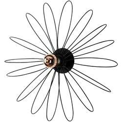 Schwarze Wandleuchte 58x12x58cm WellHome Baikal