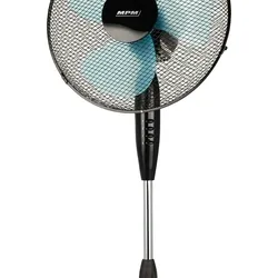 MPM MWP-17 Fußventilator, Oszillierend, 3 Geschwindigkeiten, Höhenverstellbar,  Kopf 42cm, Schwarz, 50W