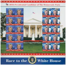 20er-Briefmarkenblock Hillary Clinton