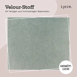 lycce Klemmkissen / mit 1 Leiste, Velourstoff blau,