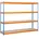 Lagerregal 2000x1500x450mm Blau/orange/holz Tragfähigkeit 400 kg Kit Ecoforte