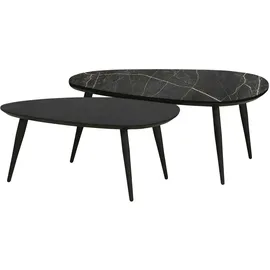 Uno Couchtisch 2er Set XL ¦ schwarz