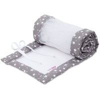 babybay Nestchen Mesh-Piqué für Modell Boxspring XXL, taupe Sterne weiß