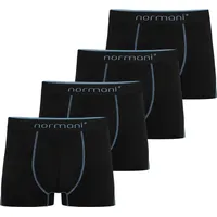 Normani Boxershorts unifarben blau/schwarz M 4er Pack