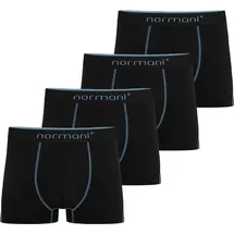 Normani Boxershorts unifarben blau/schwarz M 4er Pack