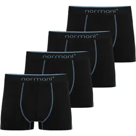 Normani Boxershorts unifarben blau/schwarz M 4er Pack