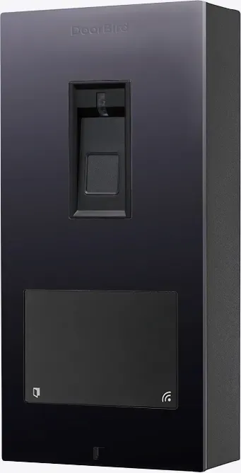 DoorBird A1122 Aufputz IP Zutrittskontrollsystem Fingerprint 50 Titan-Optik als PVD Beschichtung, Edelstahl V4A, hochglanzpoliert
