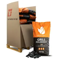 Heizfuxx Grillholzkohle » Gastro-Qualität « 10kg x 12 Sack 120kg Palette - 120 kg