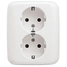 Busch-Jaeger Doppelsteckdose 202 EUJ-214 Alpinweiß 2 St.