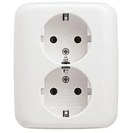 Busch-Jaeger Doppelsteckdose 202 EUJ-214 Alpinweiß 2 St.