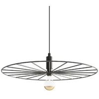 Sollux Lighting Pendelleuchte Designleuchte Hängelampe Retro Rad Wohnzimmerlampe schwarz D 45 cm