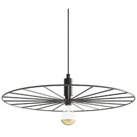 Sollux Lighting Pendelleuchte Designleuchte Hängelampe Retro Rad Wohnzimmerlampe schwarz D 45 cm