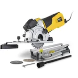 Powerplus Elektro-Mini-Tauchsäge POWX1365MB - 600W Elektrowerkzeug, Ø89mm - elektrische Säge mit Laser & Gehrungsbasis - Werkzeug Set für Zuhause