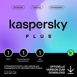 Kaspersky Plus kostenloser Download  2025 1 PC 1 Jahr Vollversion