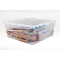 Ondis24 praktische stapelbare Utensilienbox Schuhbox Aufbewahrungsbox Lagerbox Allzweckbox Easy L transparent