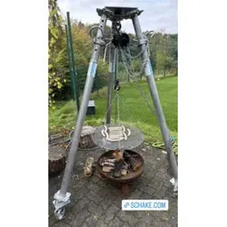 Schake Mobile Hebevorrichtung Flaschenzug 250 kg Traglast, Schalungsstütze Auszugslänge: 2,20 m - 4,00 m ohne Schwerlastrollen