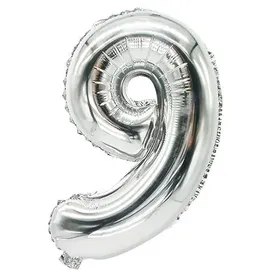 Papstar Folienluftballon 35 cm x 20 cm 24 St. Silber