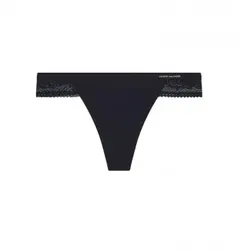 Tommy Hilfiger für Damen. UW0UW02473 Exklusive Tanga Navy Spitze Detail (L), Heimtextilien, Nylon, Marine