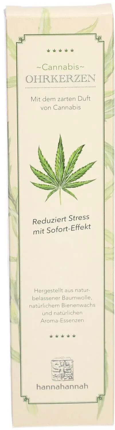 Biosun Hannahannah Ohrkerzen Cannabis 2 Paar