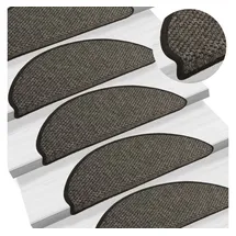 vidaXL Treppenmatten Selbstklebend Sisal 15 Stk. 65x21x4 cm Anthrazit