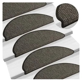 vidaXL Treppenmatten Selbstklebend Sisal 15 Stk. 65x21x4 cm Anthrazit