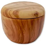 D.O.M. Die Olivenholz Manufaktur Rasierschale aus Olivenholz mit Deckel
