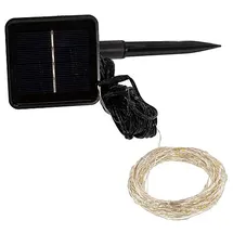 buttinette Solar LED Lichterkette, 100 LEDs