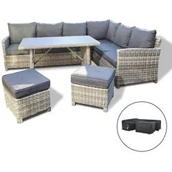 HOME DELUXE Sitzgruppe BAHIA - Ausstattung: Mit Regenabdeckung