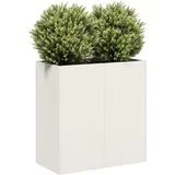 vidaXL Pflanzkübel 80 x 40 x 80 cm Weiß