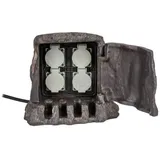 Heitronic Energieverteiler 4-fach IP44 Braun