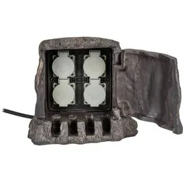 Heitronic Energieverteiler 4-fach IP44 Braun