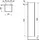 Laufen Lani Hochschrank 35,5 x 165 x 33,5 cm Verkehrsgrau Glas/MDF