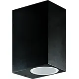 Polux Außenwandleuchte Aluminium, Glas 6,7x9,2x15 cm 2xGU10 schwarz