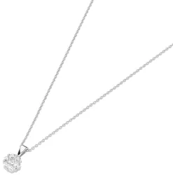Smart Jewel Kette Blüte, Zirkonia Steine, Silber 925 Ketten   Silber Damen 