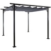 Pergola Avila 3,50 x 3,50 m inkl. Schiebedach grau