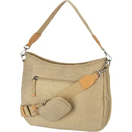 JOST Kerava Umhängetasche Baumwolle Beige/Gold